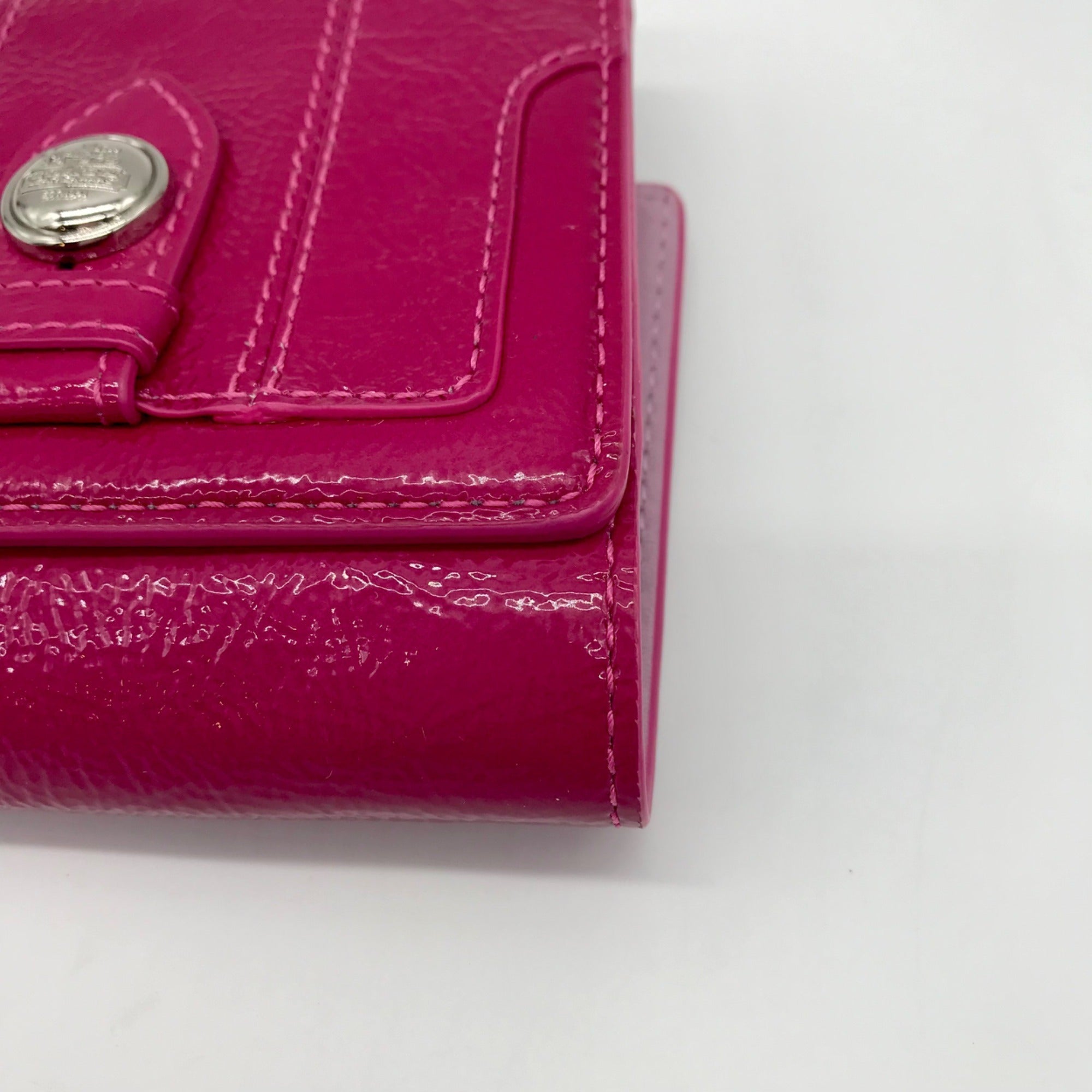 Coach Pink Leather Billfold Wallet