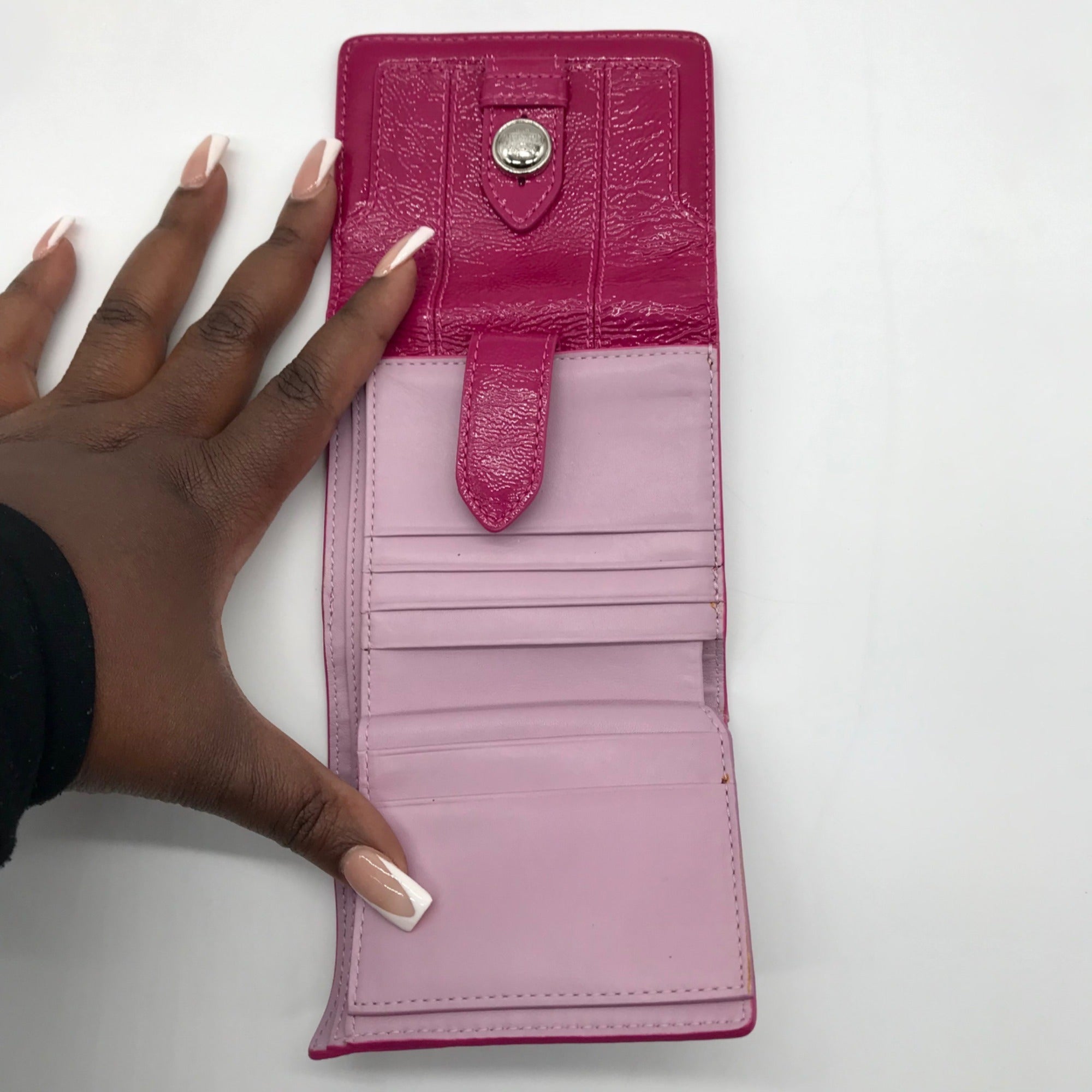 Coach Pink Leather Billfold Wallet