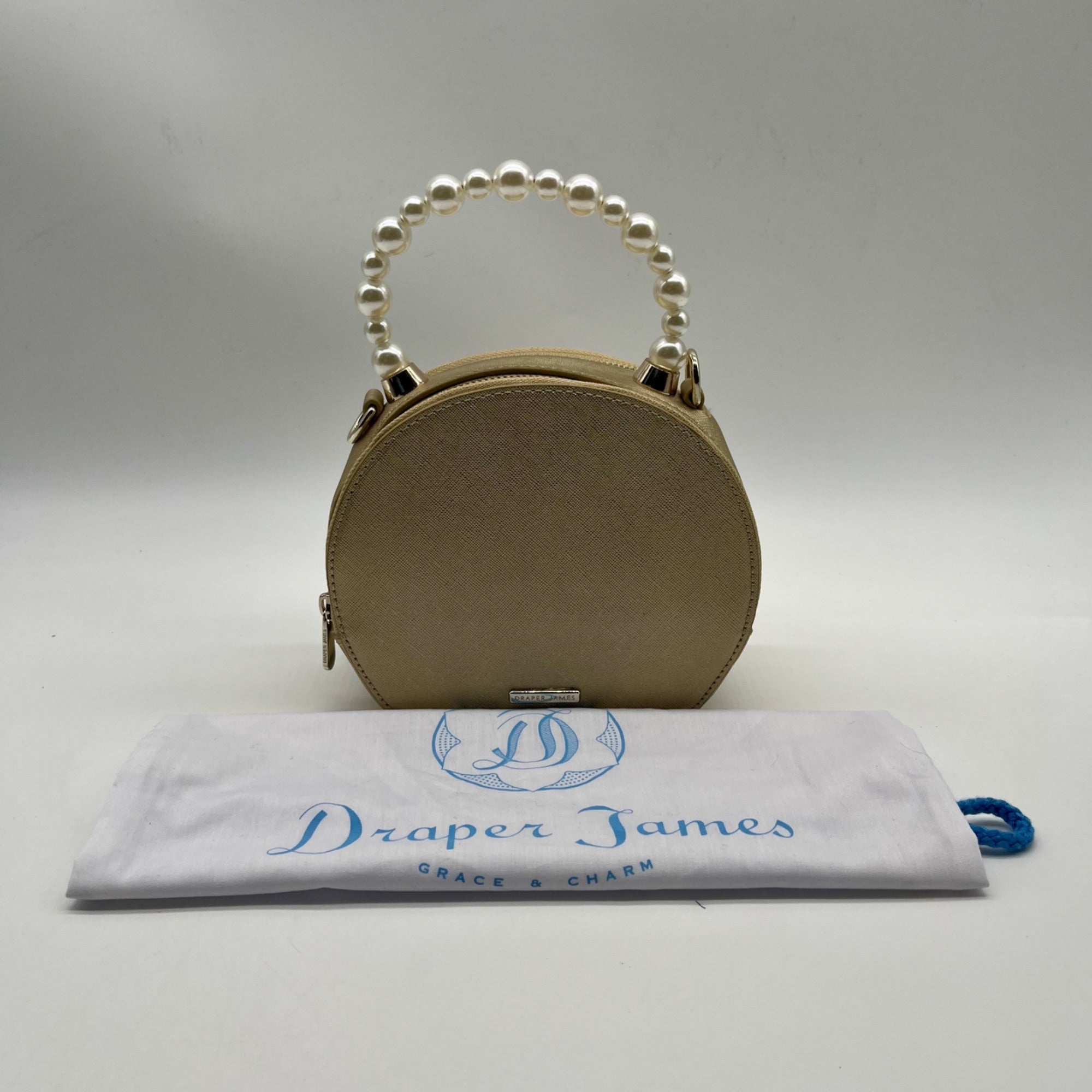 Draper James Gold Round Crossbody Bag