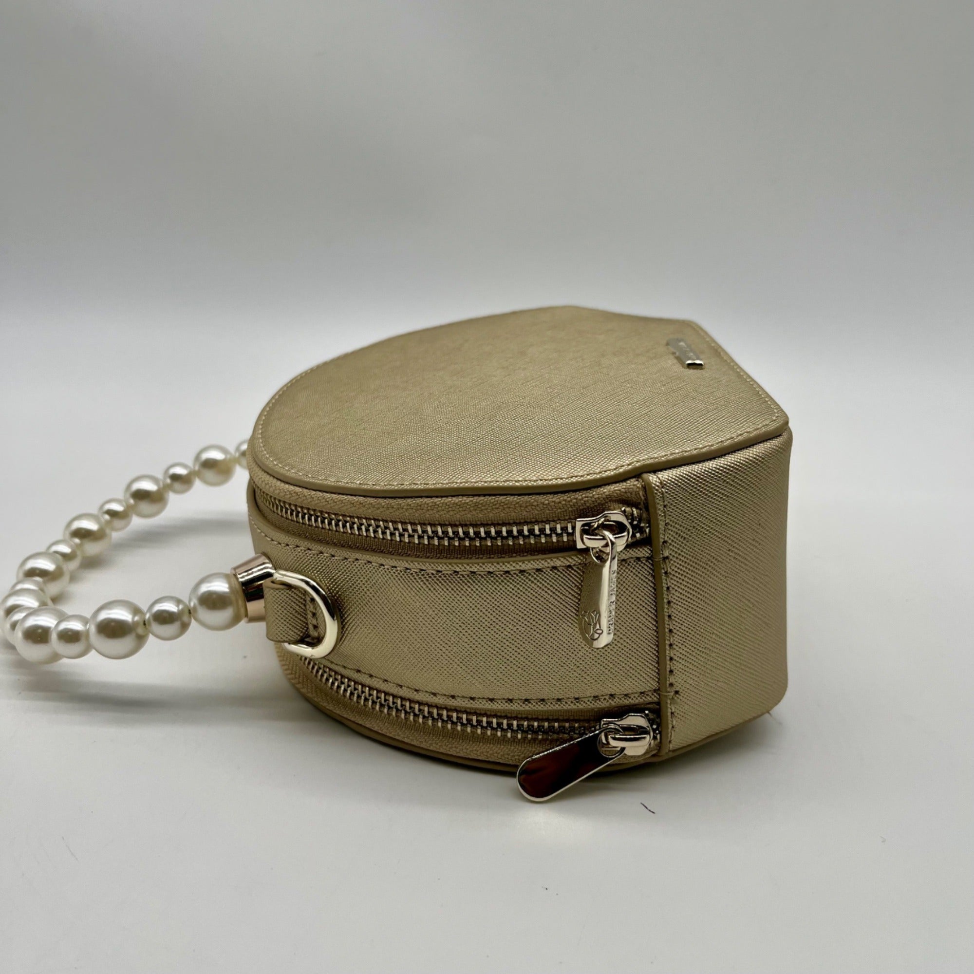 Draper James Gold Round Crossbody Bag