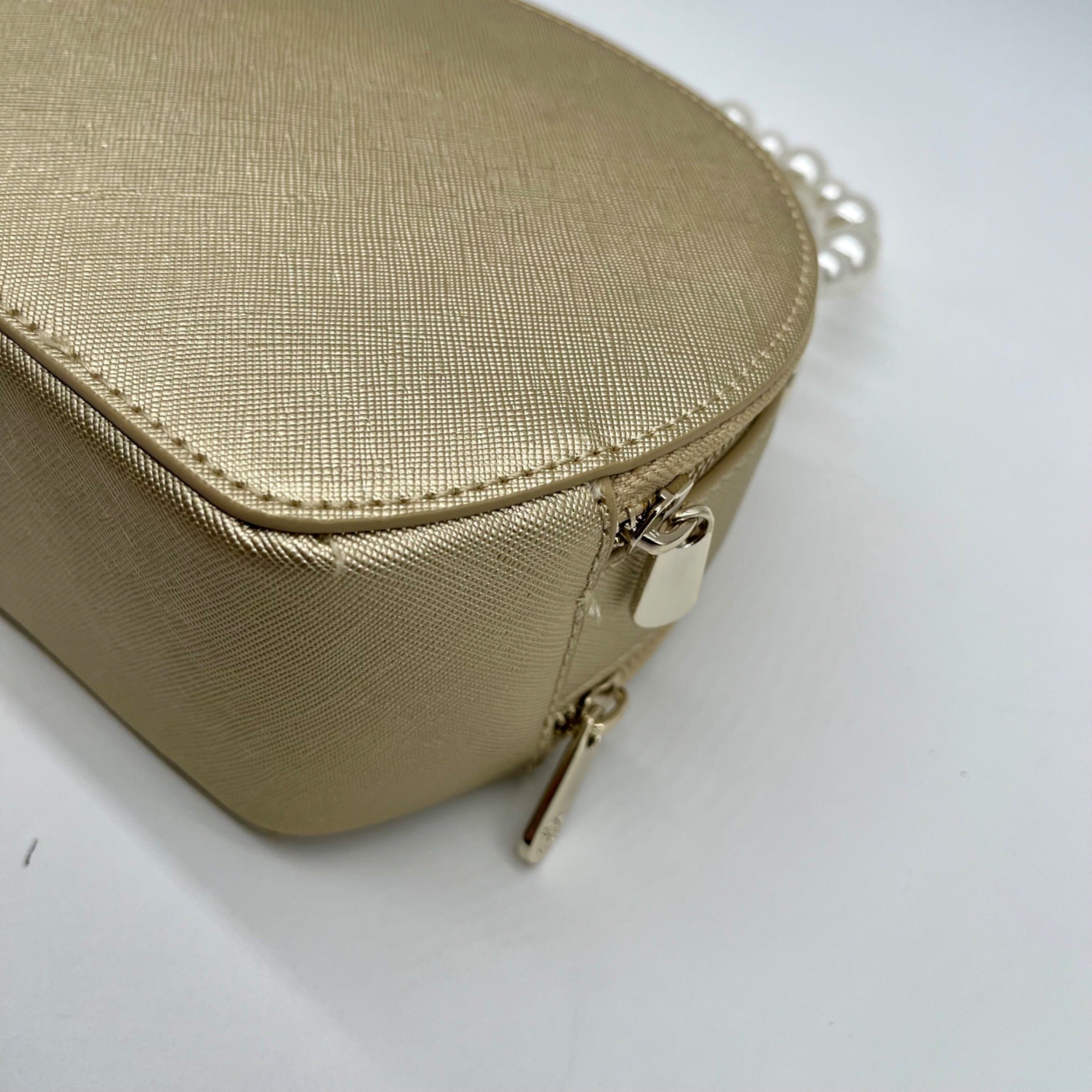 Draper James Gold Round Crossbody Bag