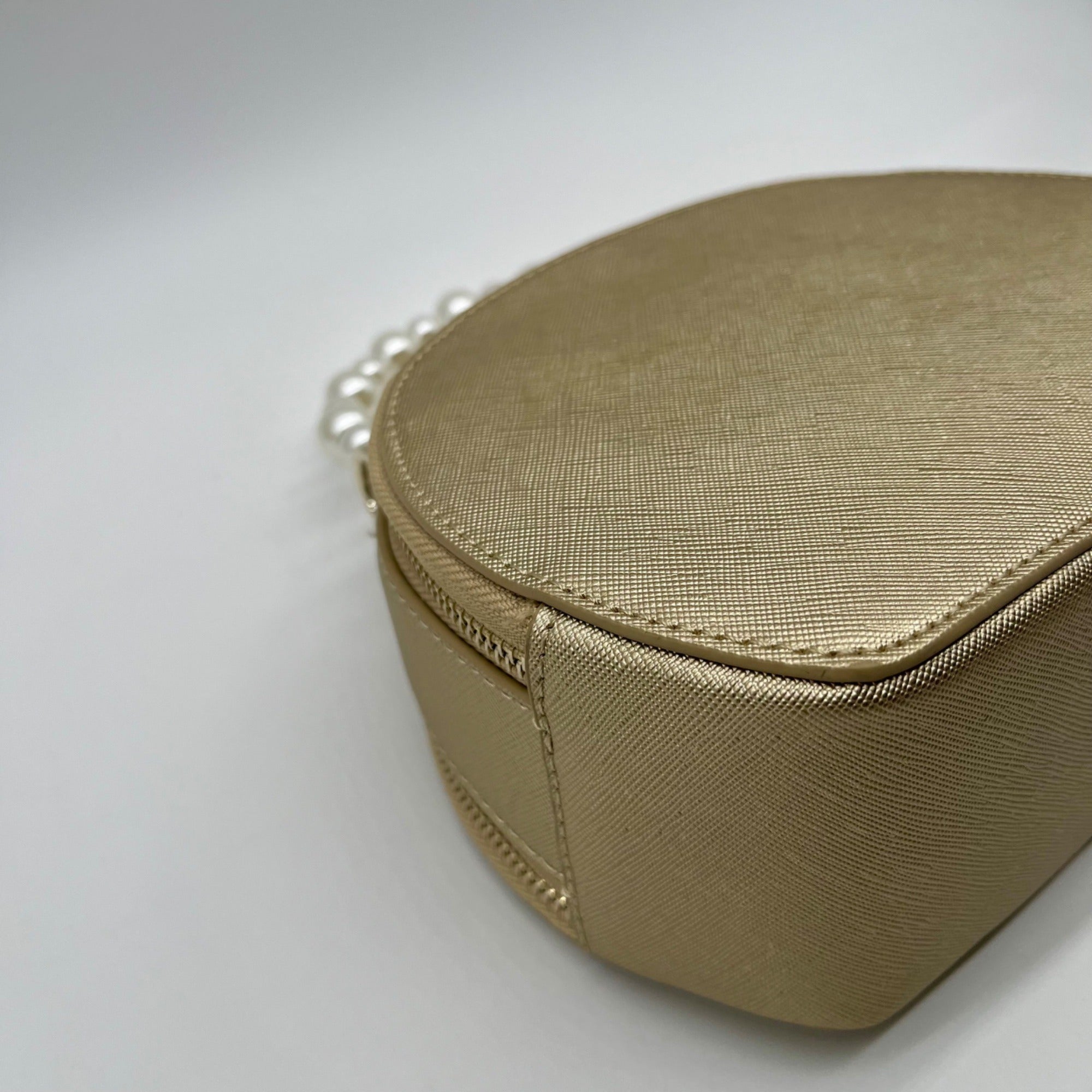 Draper James Gold Round Crossbody Bag