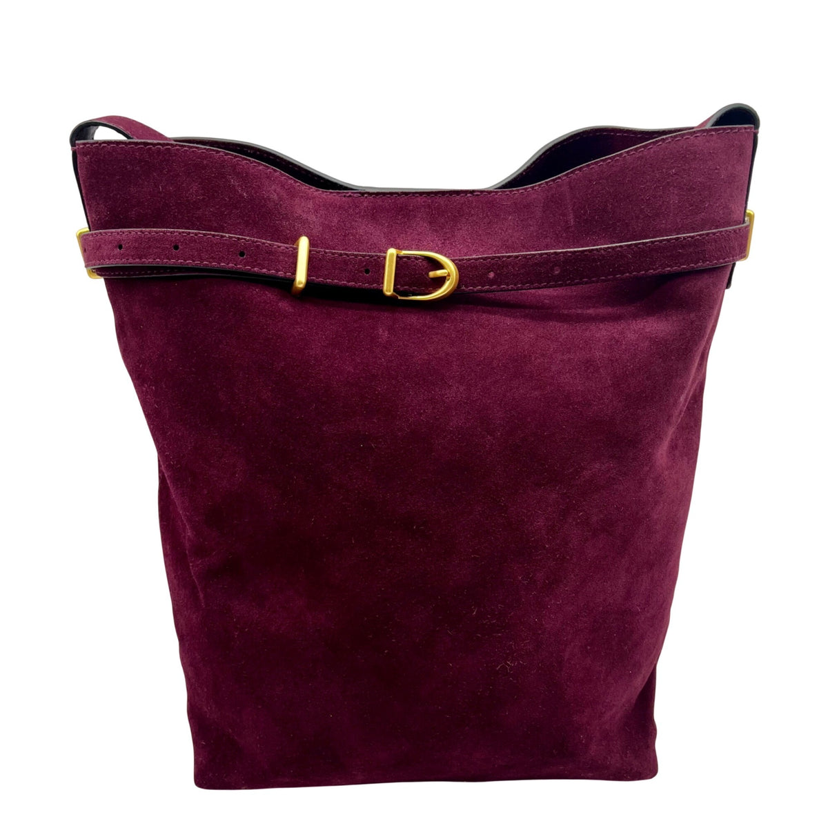 Madewell Red Belted Suede Satchel Bag