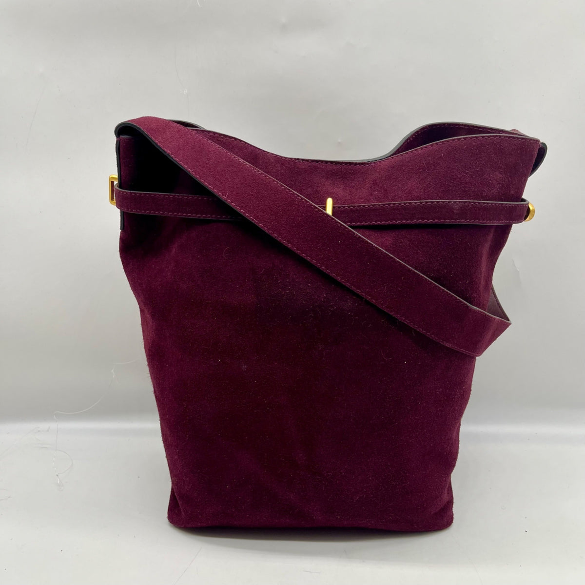 Madewell Red Belted Suede Satchel Bag