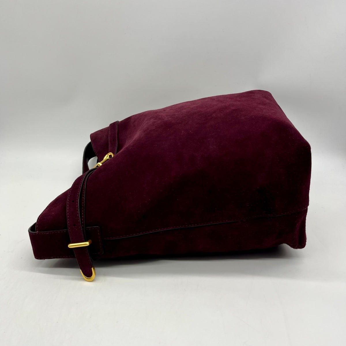 Madewell Red Belted Suede Satchel Bag