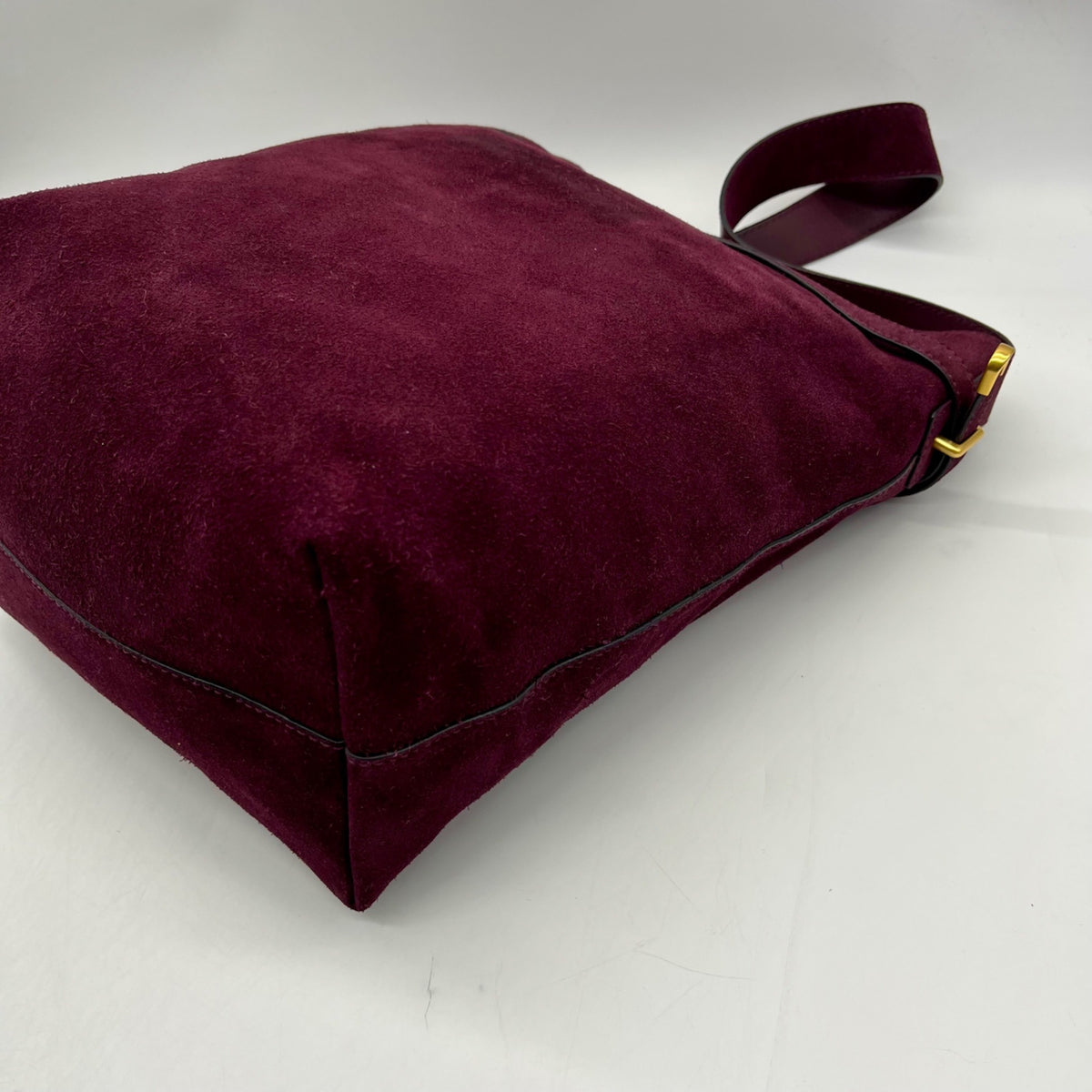 Madewell Red Belted Suede Satchel Bag