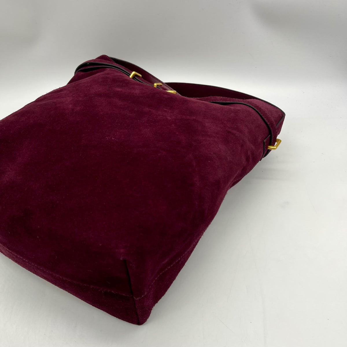 Madewell Red Belted Suede Satchel Bag