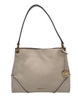 Michael Kors Beige Pebbled Leather Nicole Medium Shoulder Bag