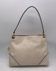 Michael Kors Beige Pebbled Leather Nicole Medium Shoulder Bag