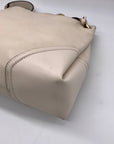Michael Kors Beige Pebbled Leather Nicole Medium Shoulder Bag