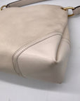 Michael Kors Beige Pebbled Leather Nicole Medium Shoulder Bag