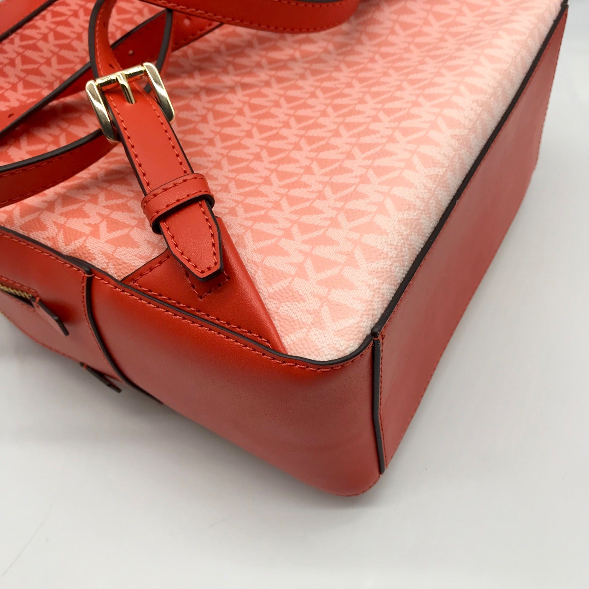 Michael Kors Red Clay Jaycee Zip Pocket Backpack Bag