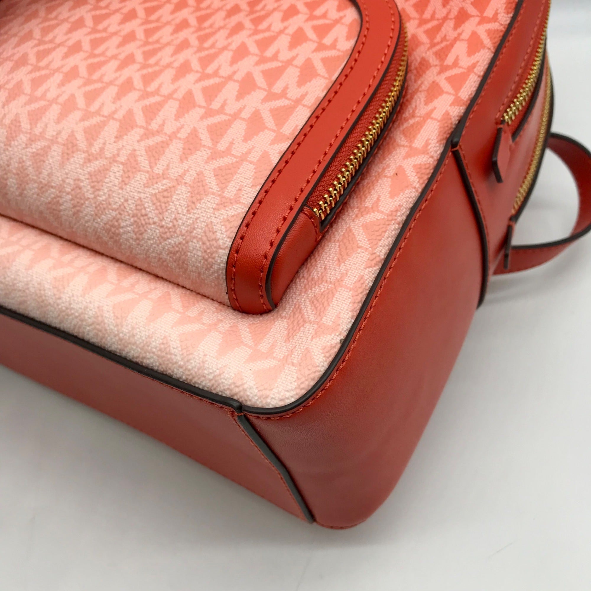 Michael Kors Red Clay Jaycee Zip Pocket Backpack Bag