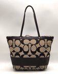 Coach Signature Canvas Black Tote Bag F15112