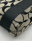 Coach Signature Canvas Black Tote Bag F15112