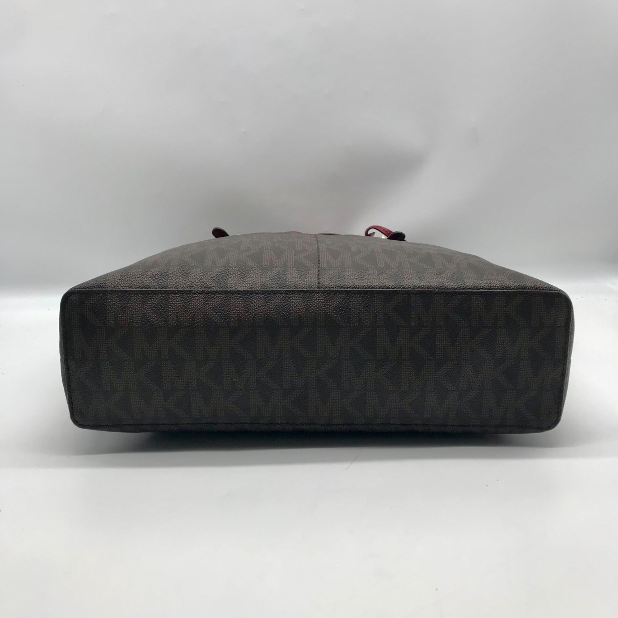 Michael Kors Brown Monogram Coated Canvas Jet Set Shoulder Bag