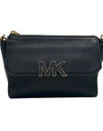 Michael Kors Black Leather Florence Crossbody Bag