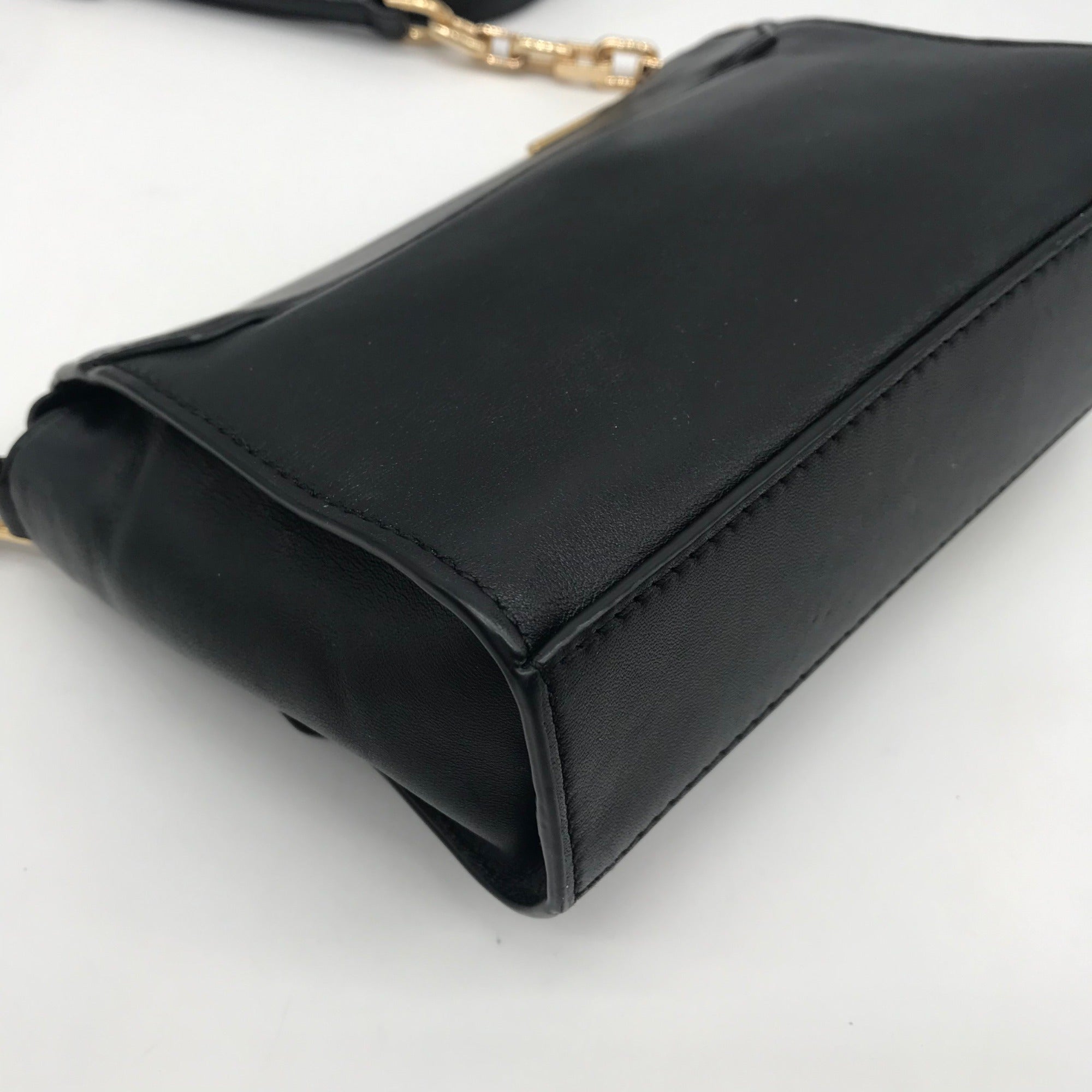 Michael Kors Black Leather Florence Crossbody Bag