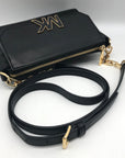 Michael Kors Black Leather Florence Crossbody Bag