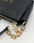 Michael Kors Black Leather Florence Crossbody Bag