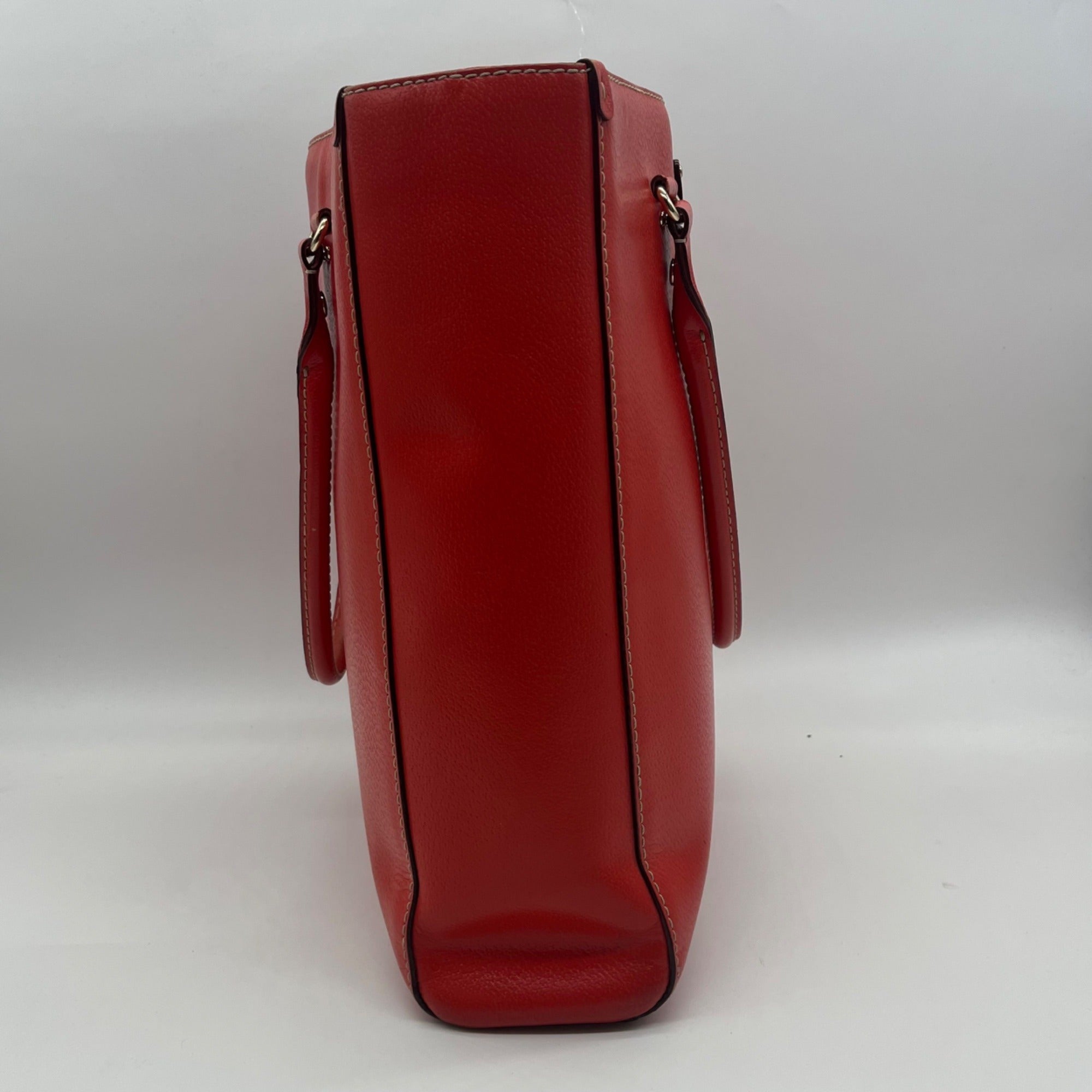 Kate Spade Red Pebbled Grain Leather Tote Bag