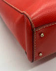 Kate Spade Red Pebbled Grain Leather Tote Bag