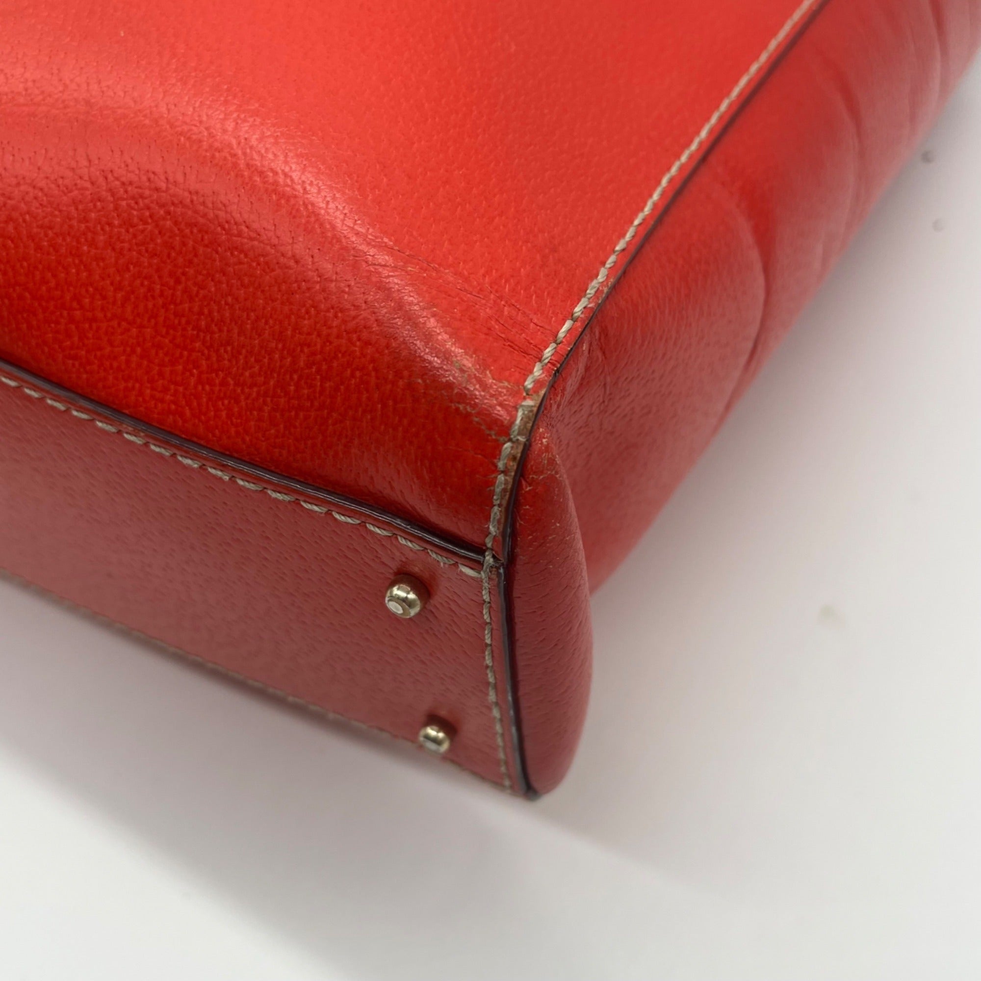Kate Spade Red Pebbled Grain Leather Tote Bag