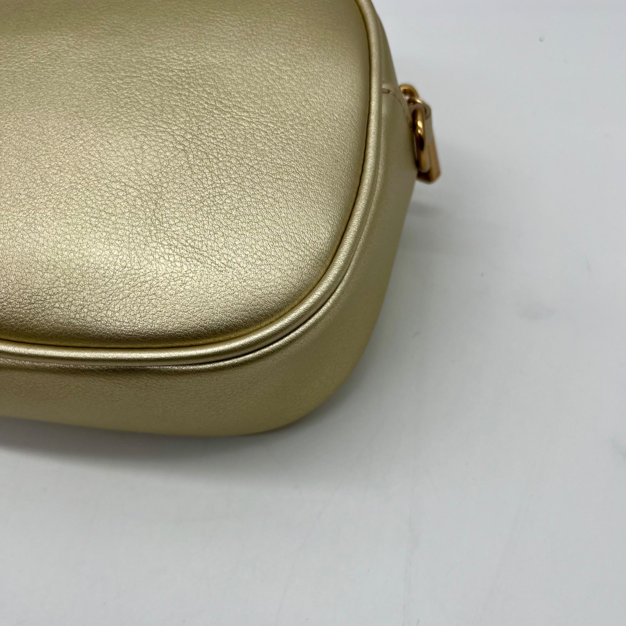 Sam Edelman Gold Faux Leather Tote Bag