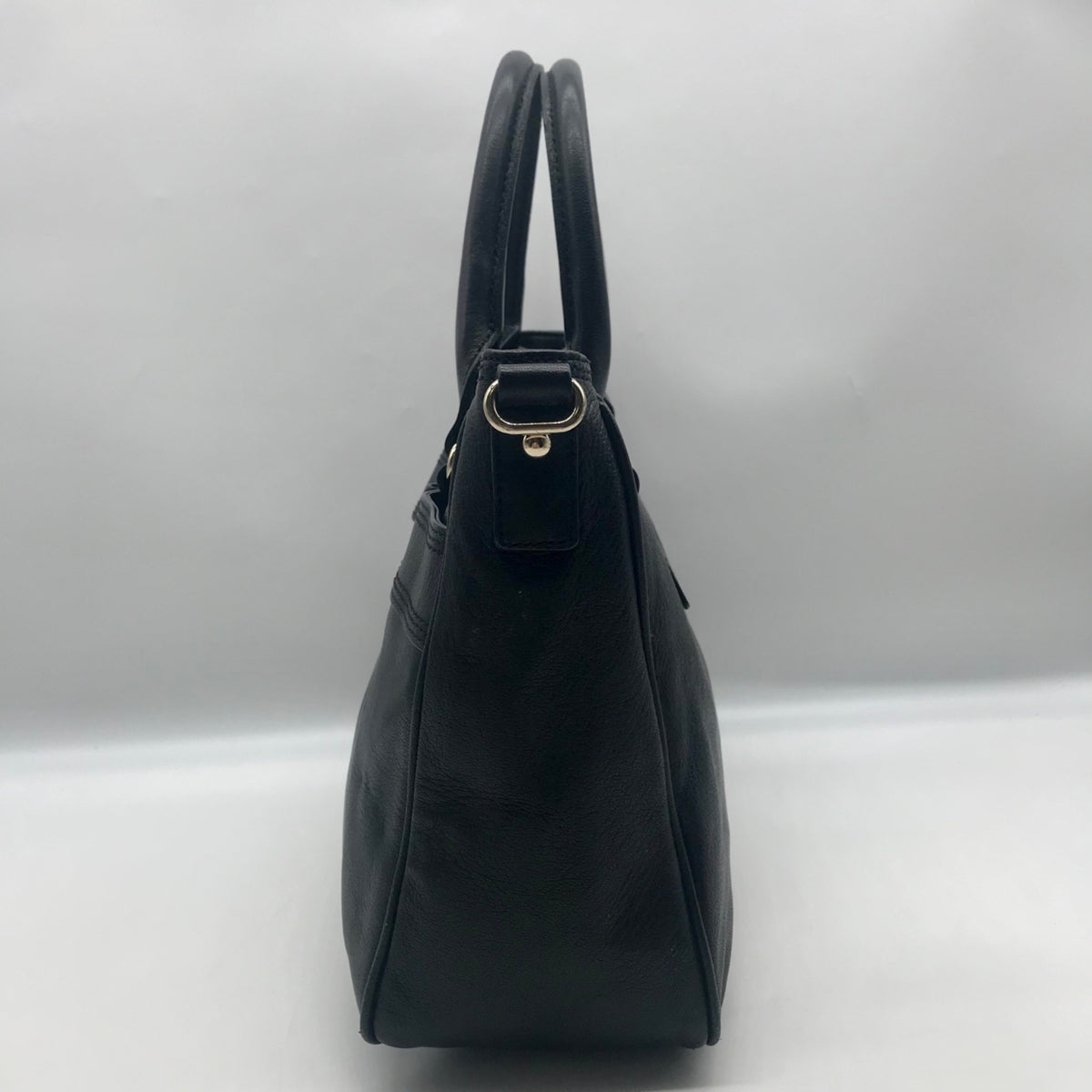 Kate Spade Black Pebbled Leather Primrose Hill Goldie Satchel Bag