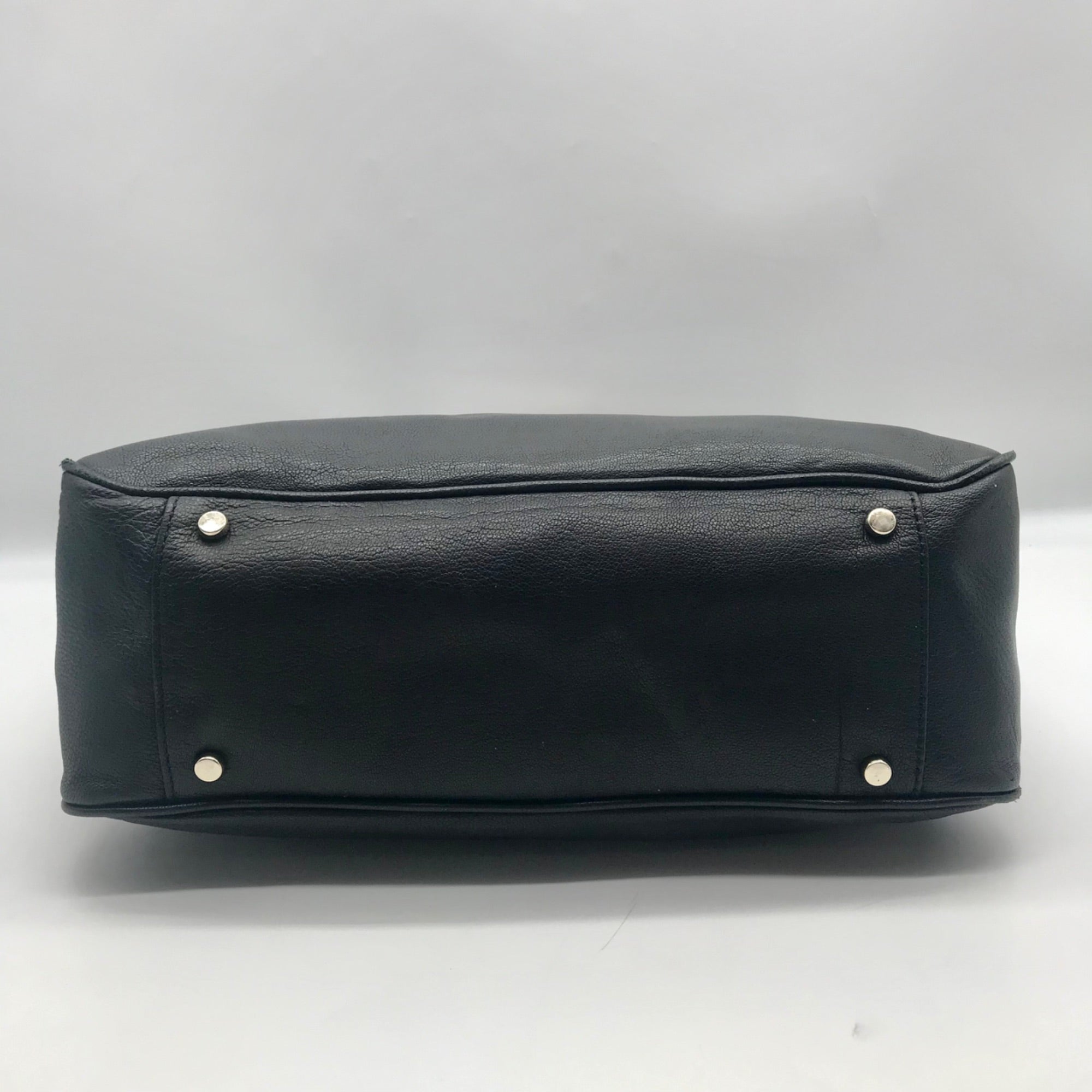 Kate Spade Black Pebbled Leather Primrose Hill Goldie Satchel Bag