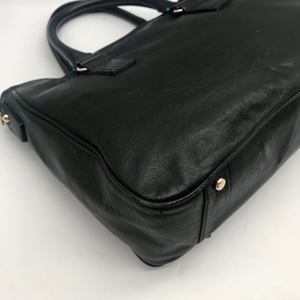 Kate Spade Black Pebbled Leather Primrose Hill Goldie Satchel Bag