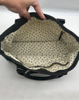 Kate Spade Black Pebbled Leather Primrose Hill Goldie Satchel Bag
