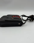 Artisan Black Leather Crossbody Bag