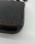 Artisan Black Leather Crossbody Bag