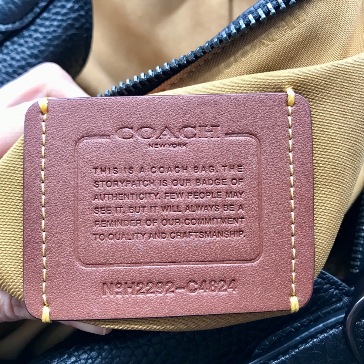 Coach Black Pebbled Leather Ella Shoulder Bag C4824