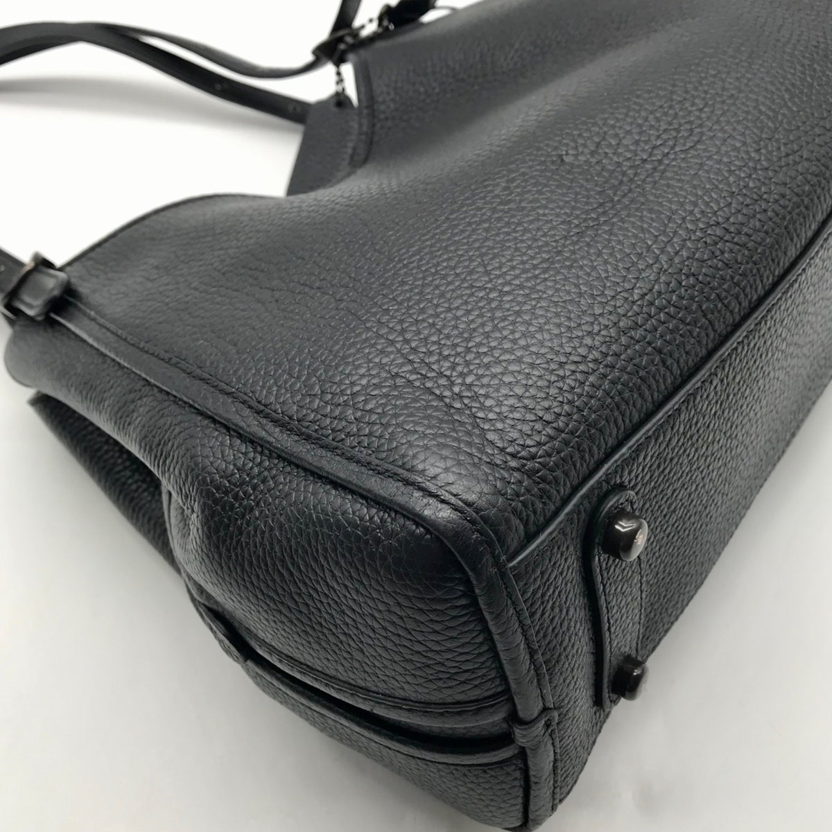 Coach Black Pebbled Leather Ella Shoulder Bag C4824