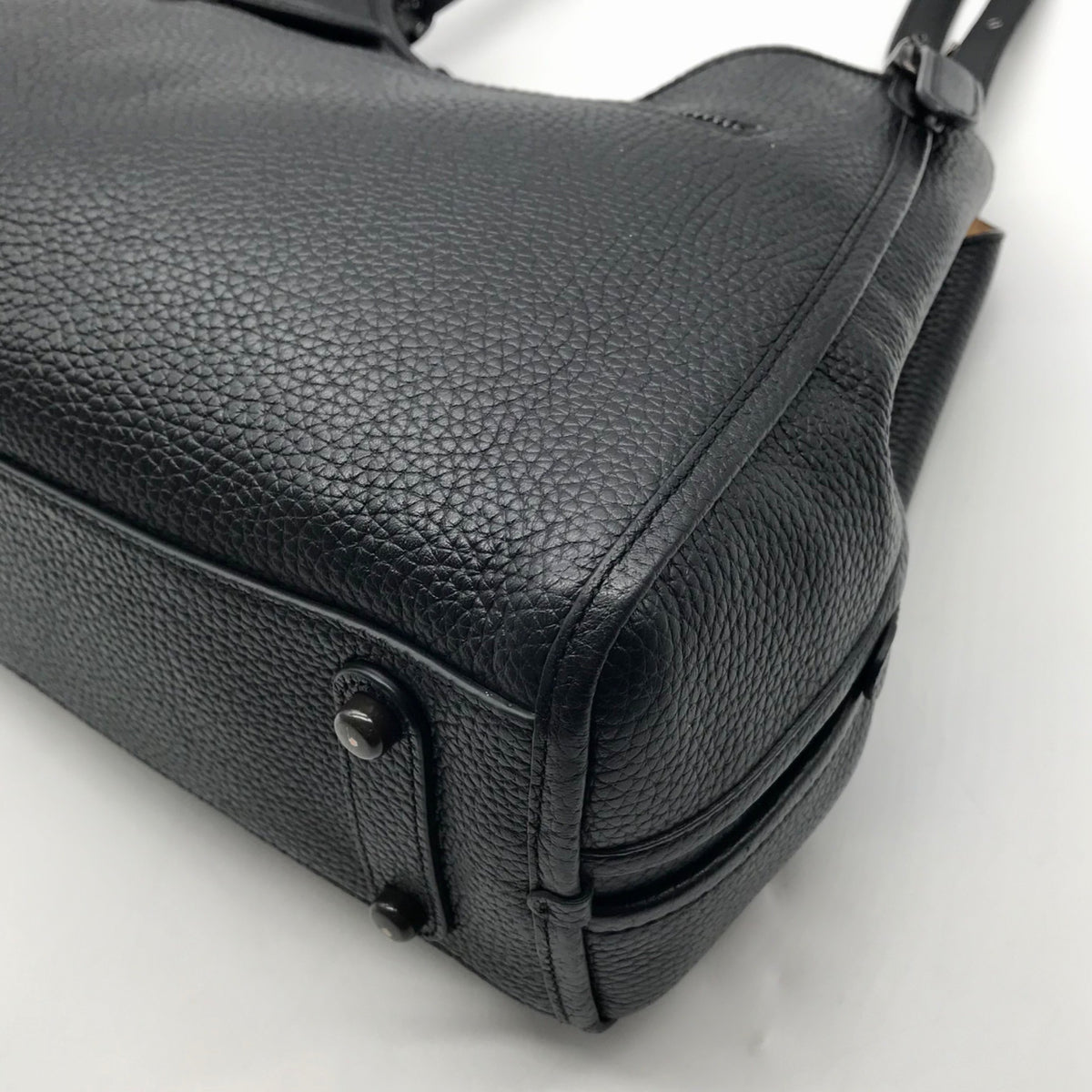 Coach Black Pebbled Leather Ella Shoulder Bag C4824