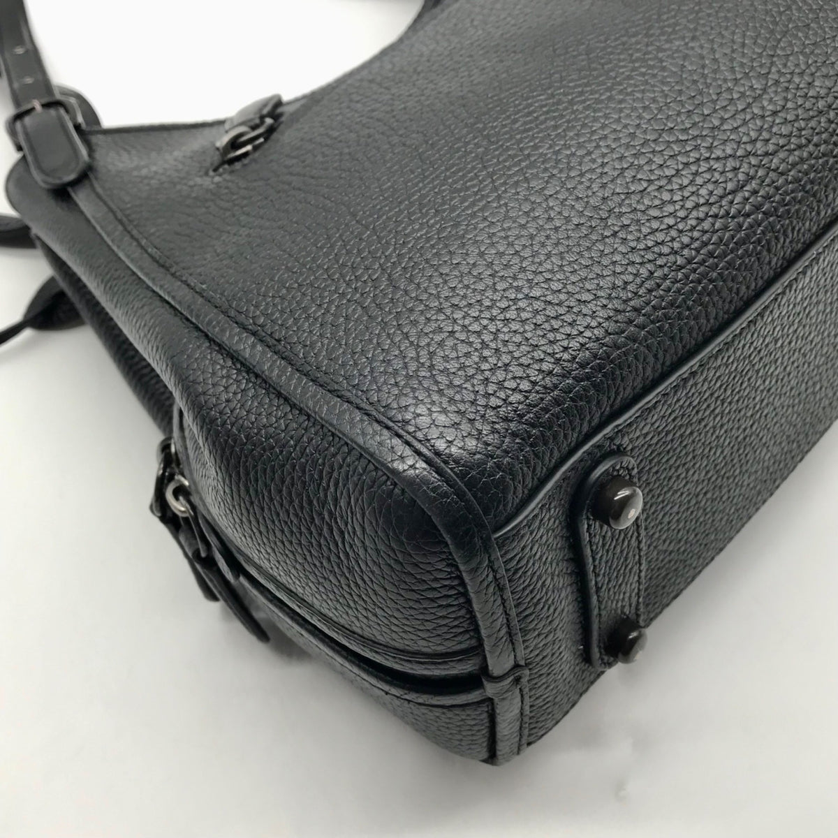 Coach Black Pebbled Leather Ella Shoulder Bag C4824