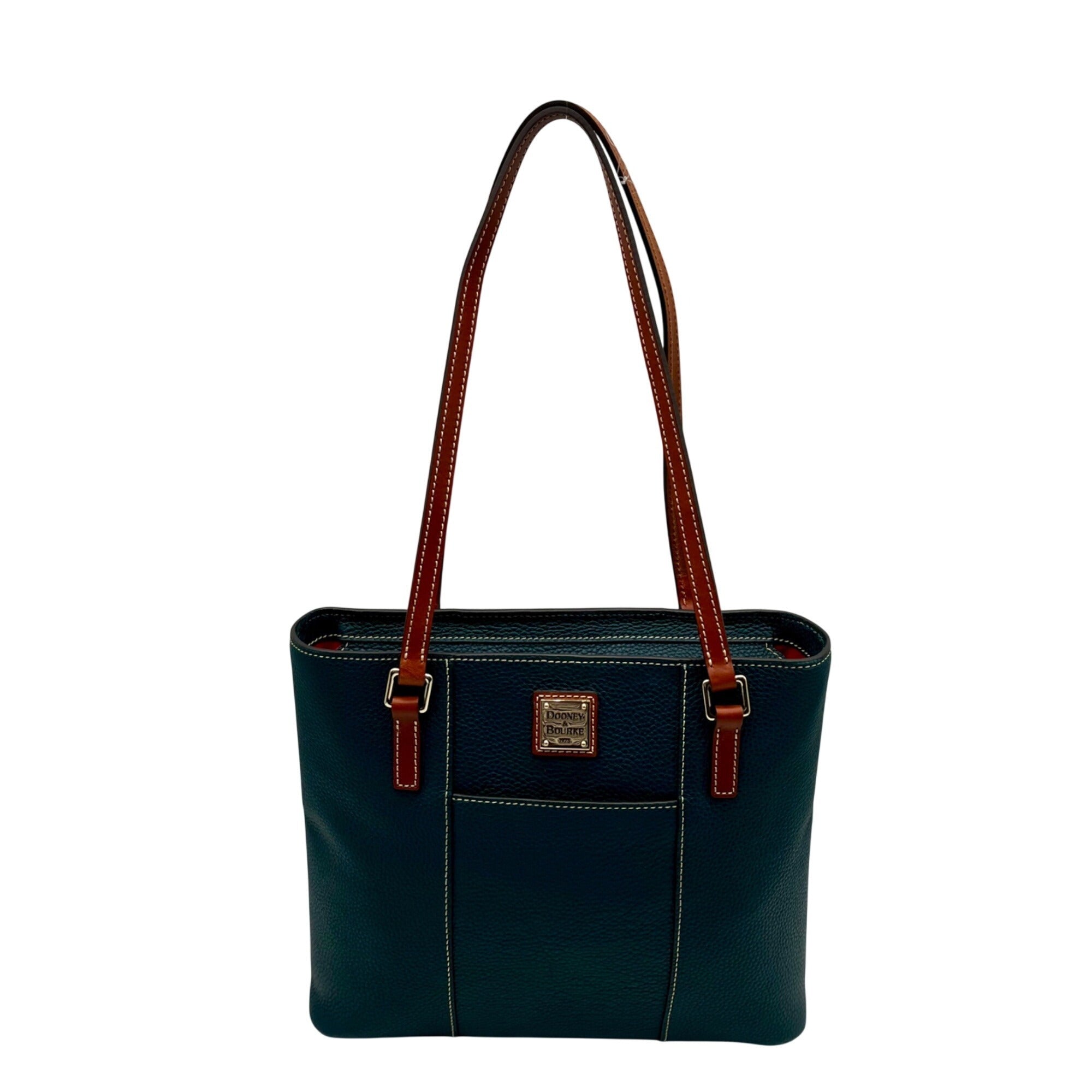 Dooney &amp; Bourke Teal Pebble Grain Lexington Small Tote Bag