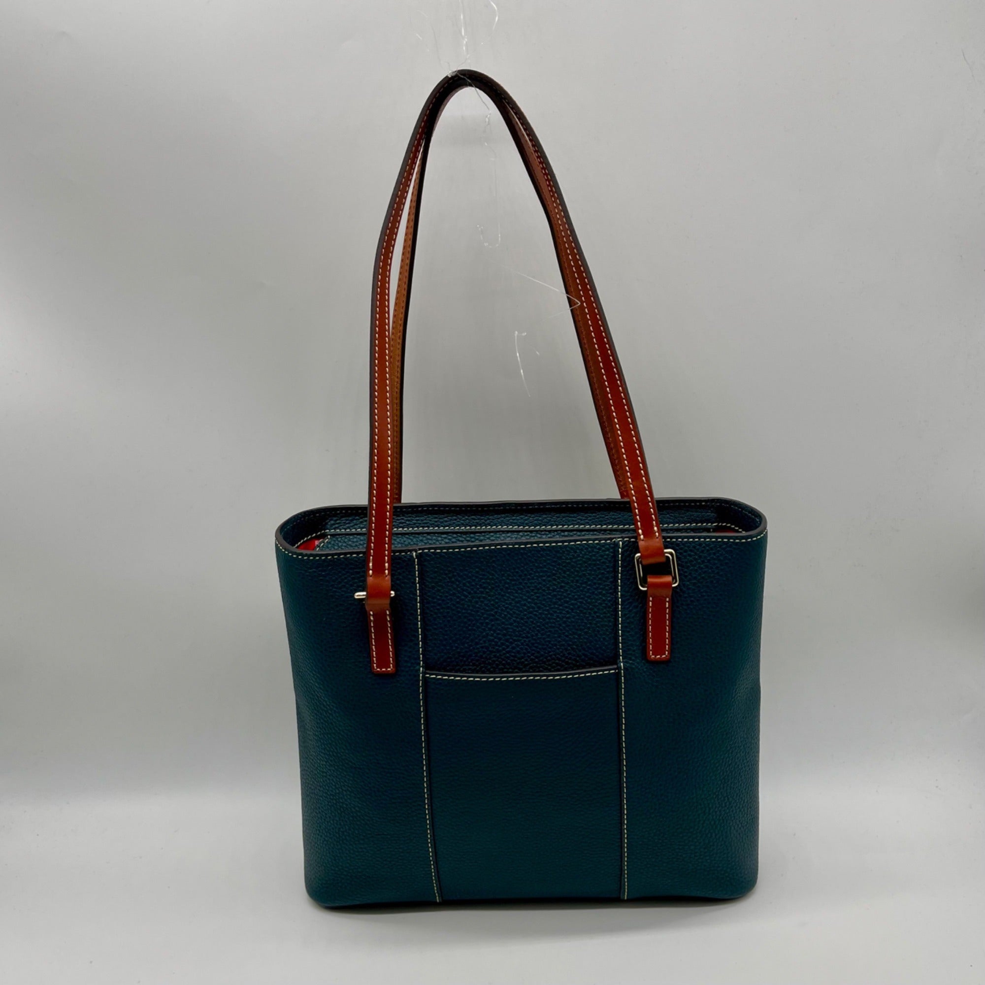 Dooney &amp; Bourke Teal Pebble Grain Lexington Small Tote Bag