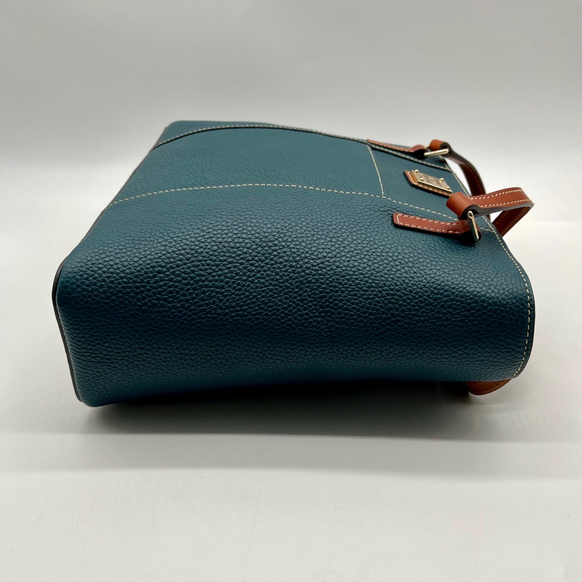 Dooney &amp; Bourke Teal Pebble Grain Lexington Small Tote Bag