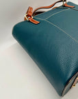 Dooney & Bourke Teal Pebble Grain Lexington Small Tote Bag