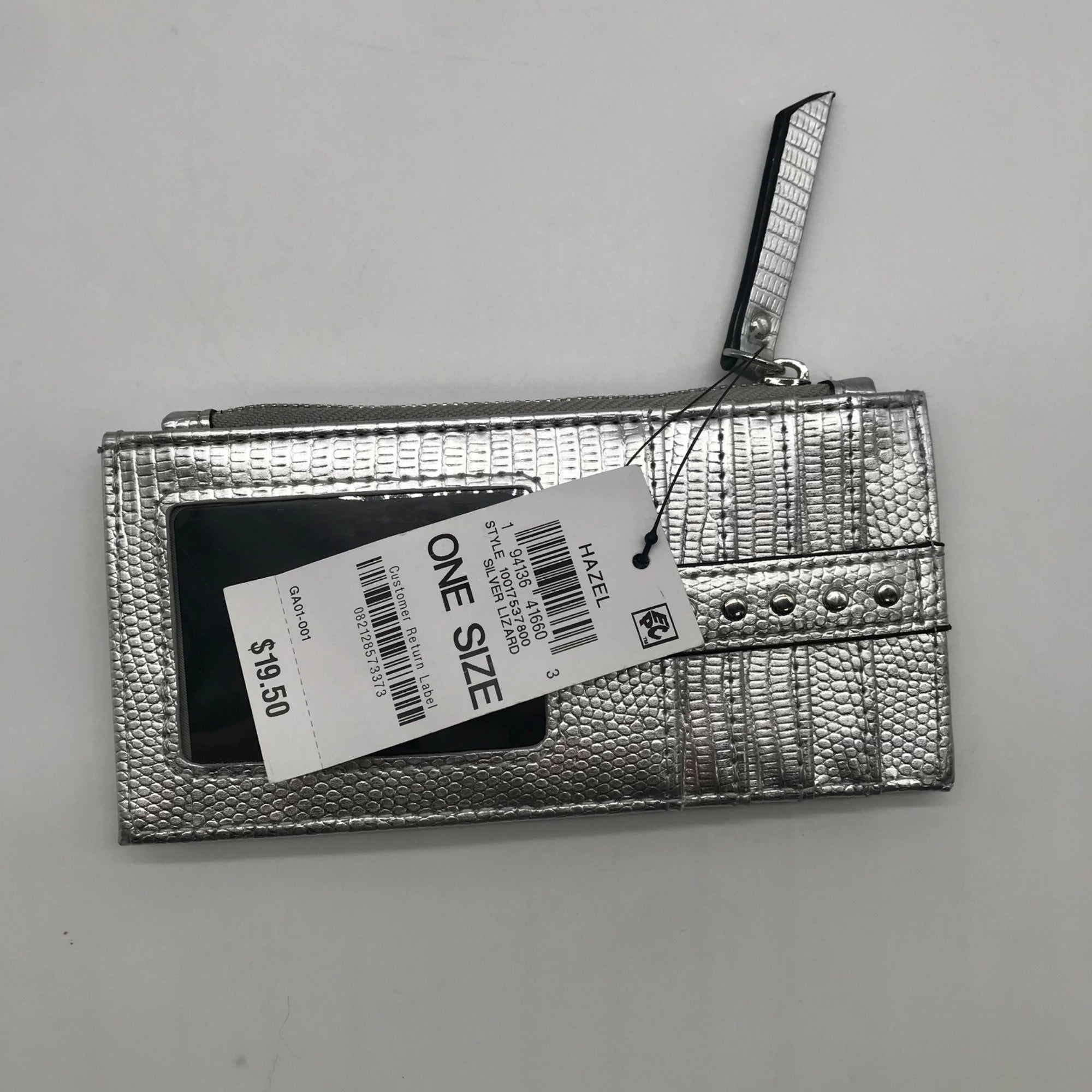 I.N.C. International Concepts Silver Hazel Embossed Card Case  - NWT