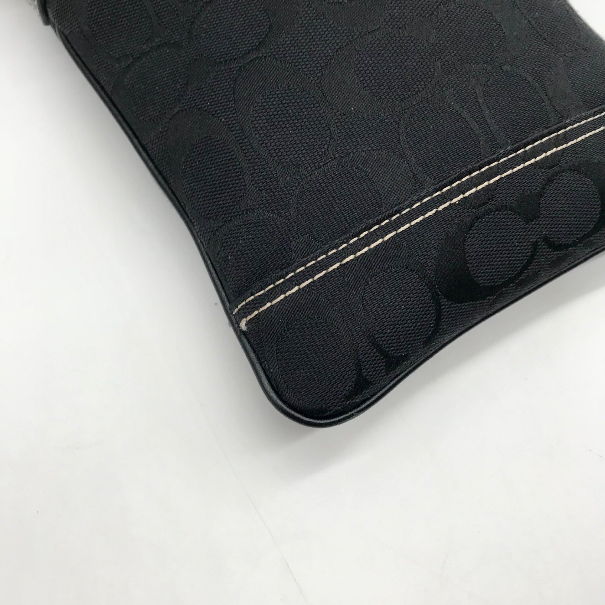 Coach Black Monogram Canvas Crossbody 10250