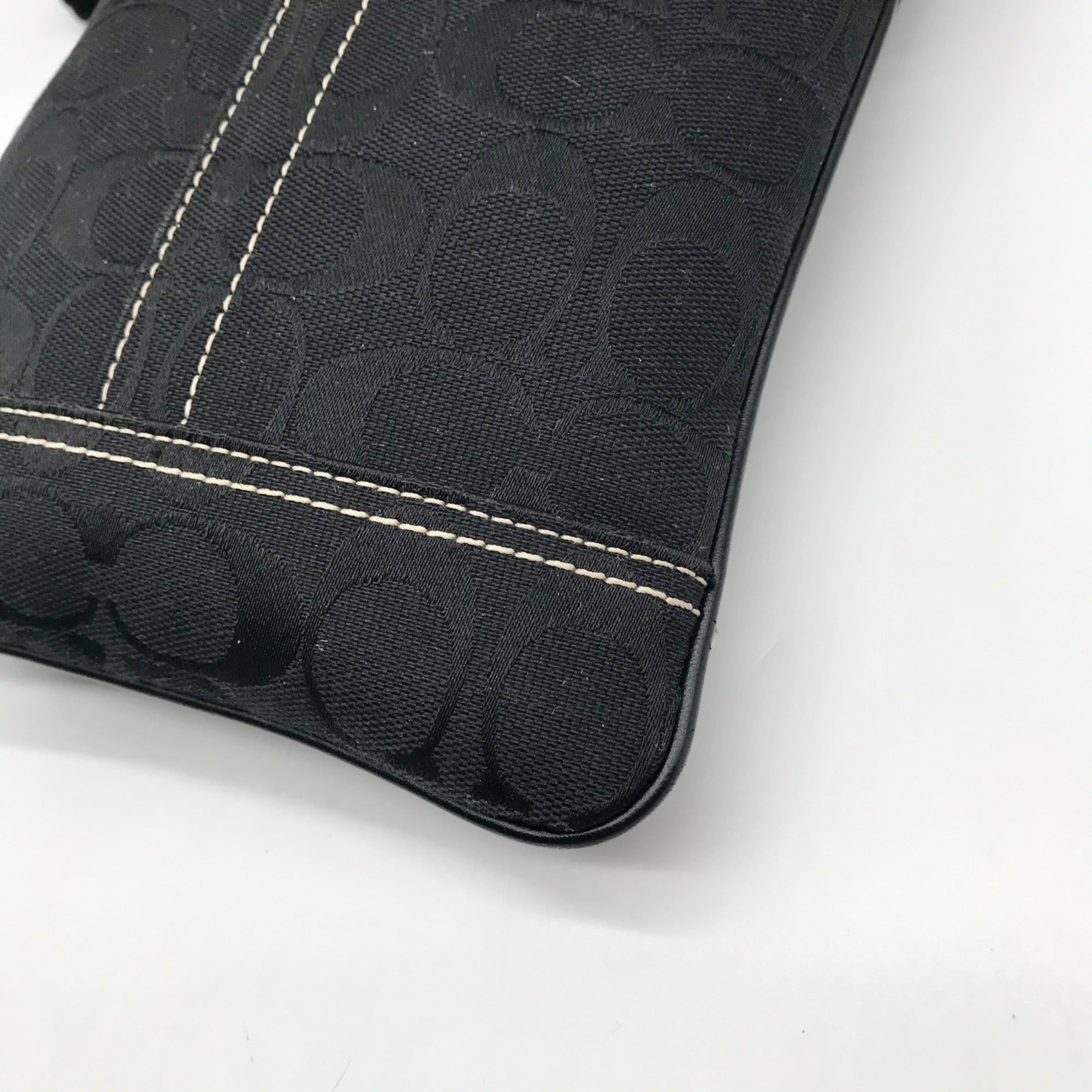 Coach Black Monogram Canvas Crossbody 10250