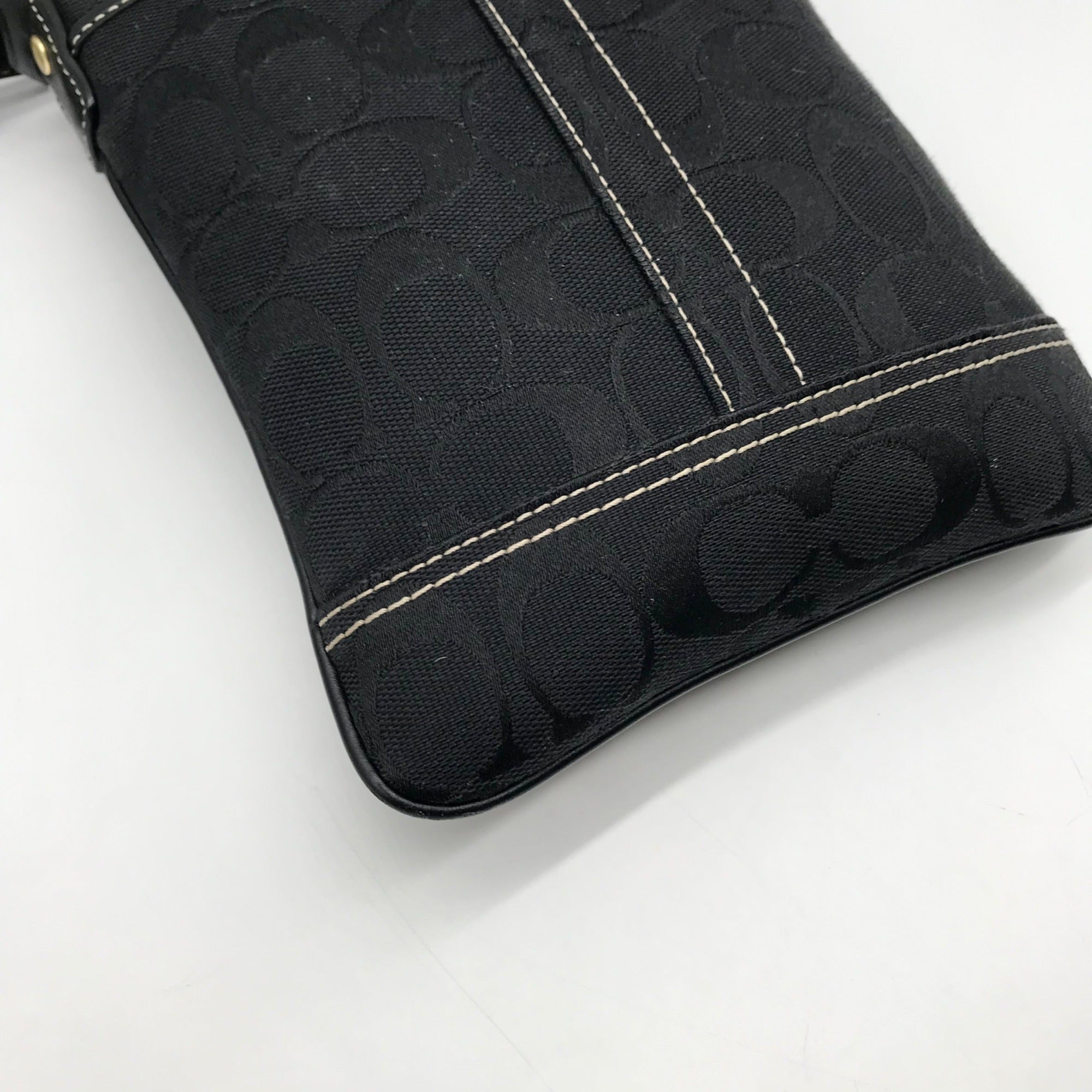Coach Black Monogram Canvas Crossbody 10250
