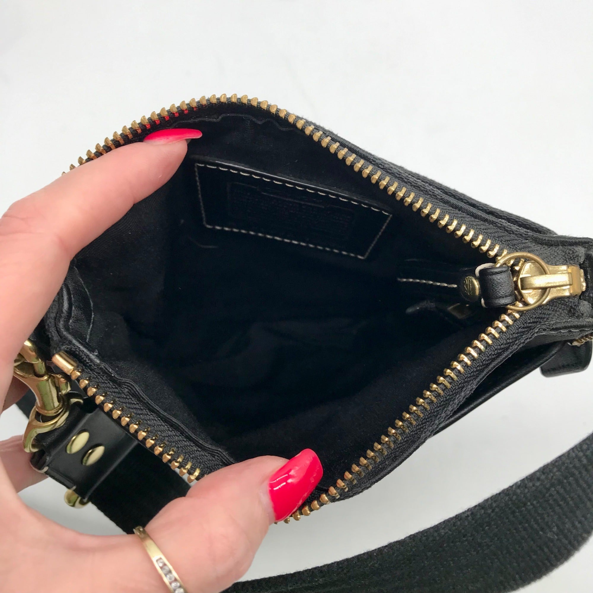 Coach Black Monogram Canvas Crossbody 10250