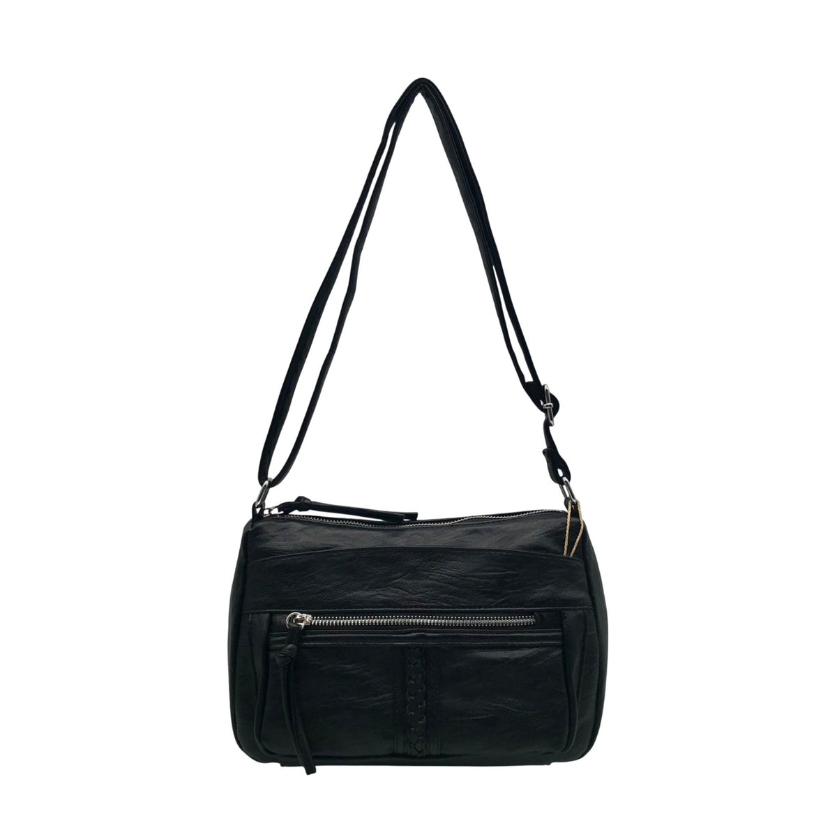 Sam Hadley Black Multi-Pocket Crossbody Bag