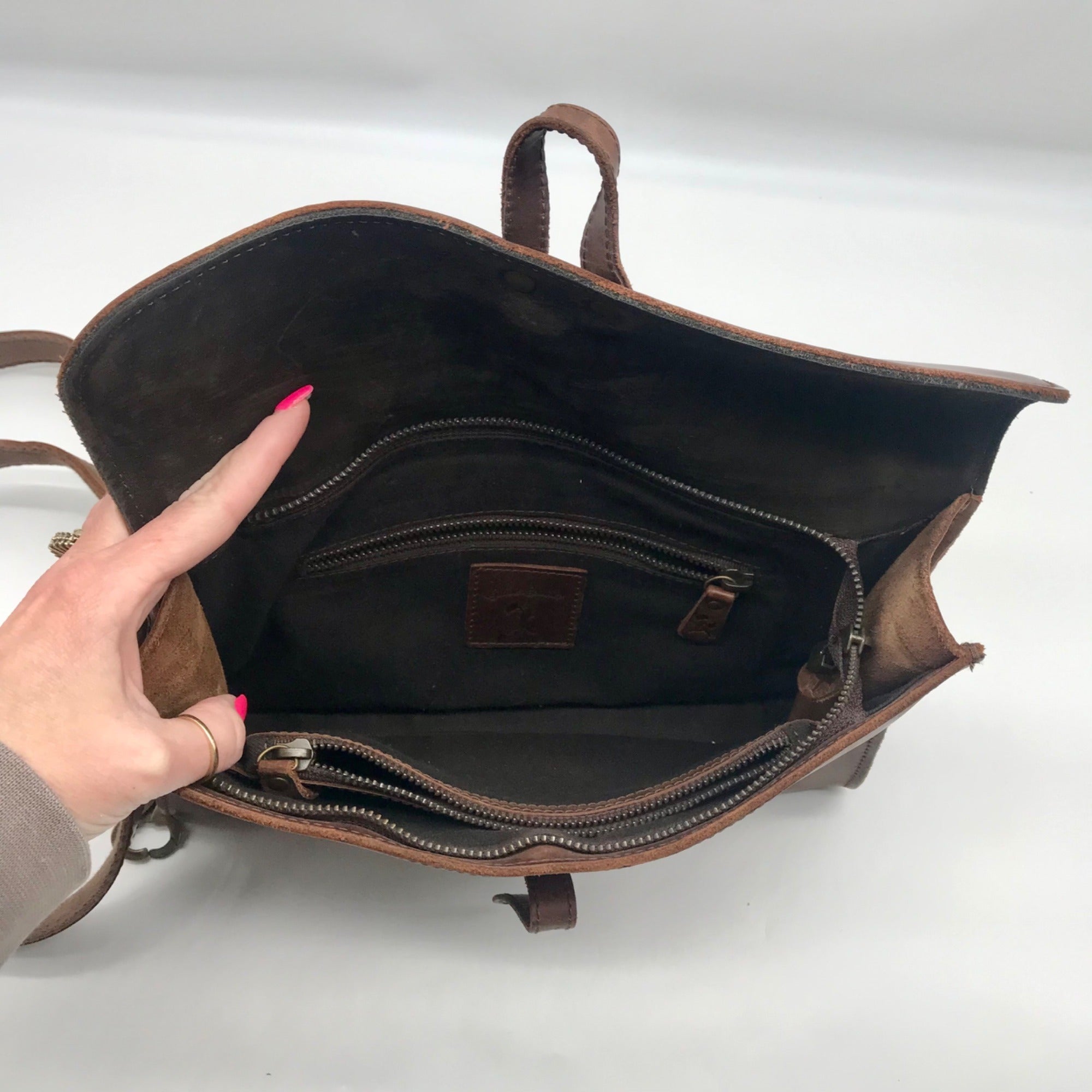 Baseballism Brown Glove Leather Crossbody Bag