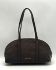 Anne Klein Brown Suede Shoulder Bag